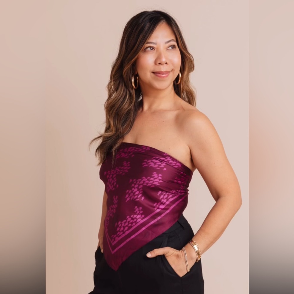 Big Island Candies x Fighting Eel Silk Scarf in Very Berry